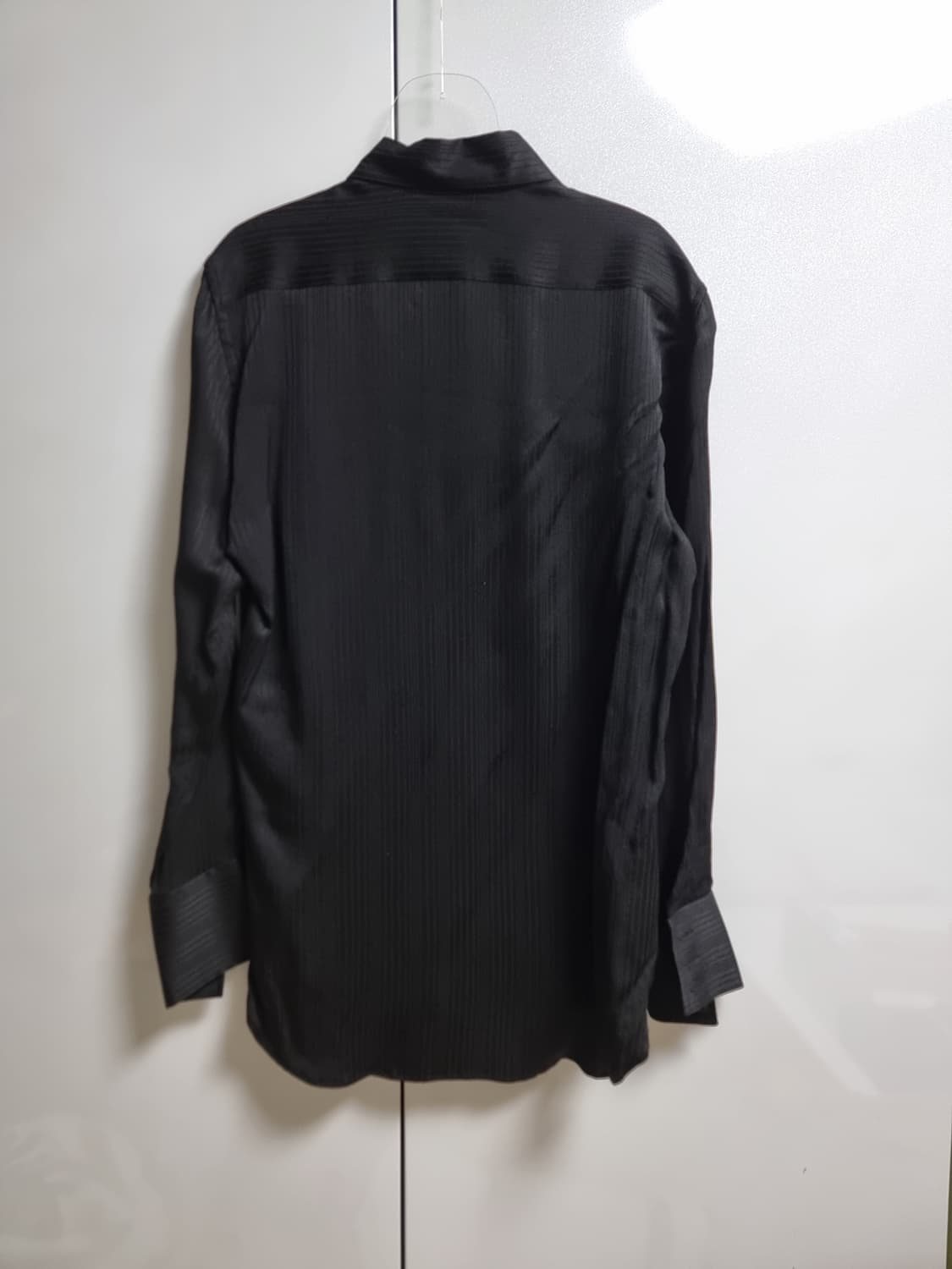 생로랑 블랙 실크 셔츠 스트라이프 강동원 39 상품이미지3