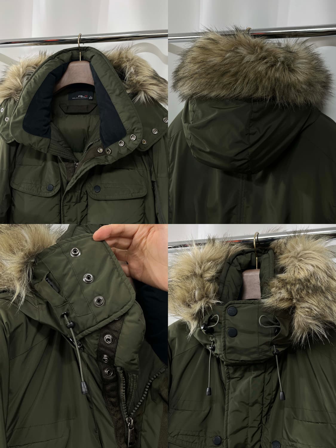 폴로 랄프로렌 올리브 콜드웨더 로버다운 자켓 상품이미지4