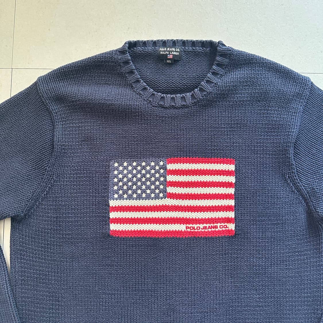 90s 폴로 진스 미국 성조기 니트 상품이미지2