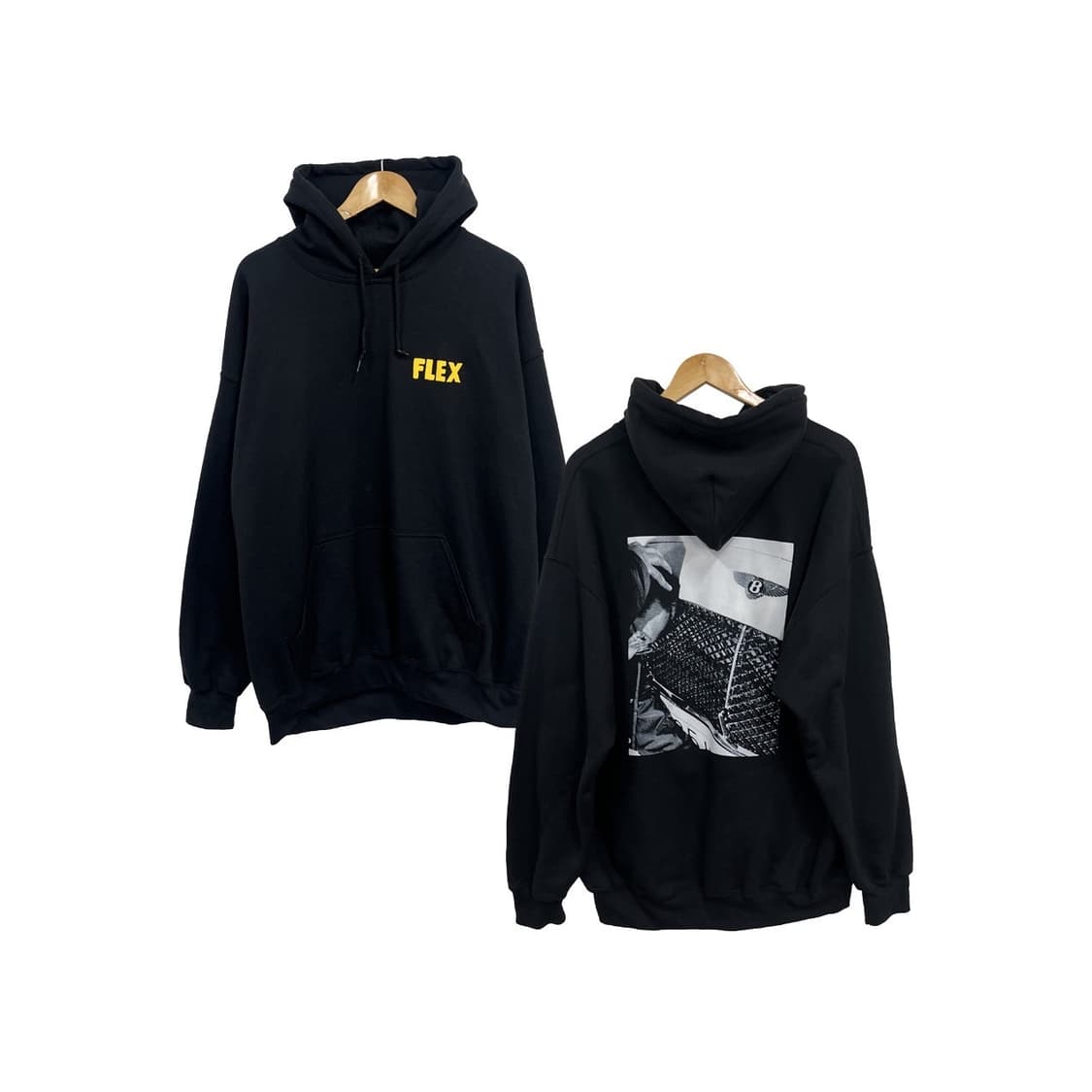 길단 FLEX 플렉스 염따 벤틀리 프린팅 풀오버 후드티 상품이미지1