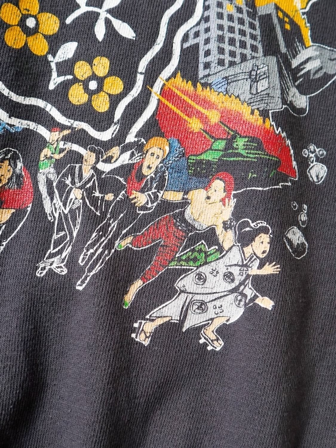 캐피탈 플리스 후드 스웨트셔츠 버스터 패키쉬 레인보우 Y Pt 잉크 블랙 상품이미지7