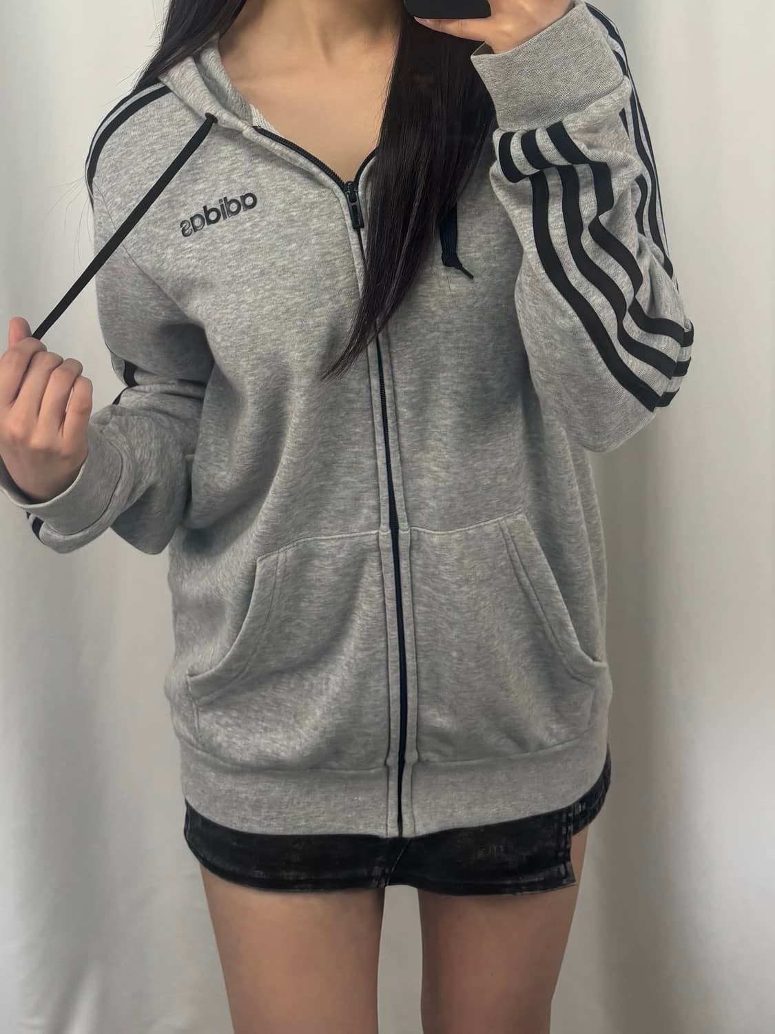 아디다스 그레이 후드집업 상품이미지3