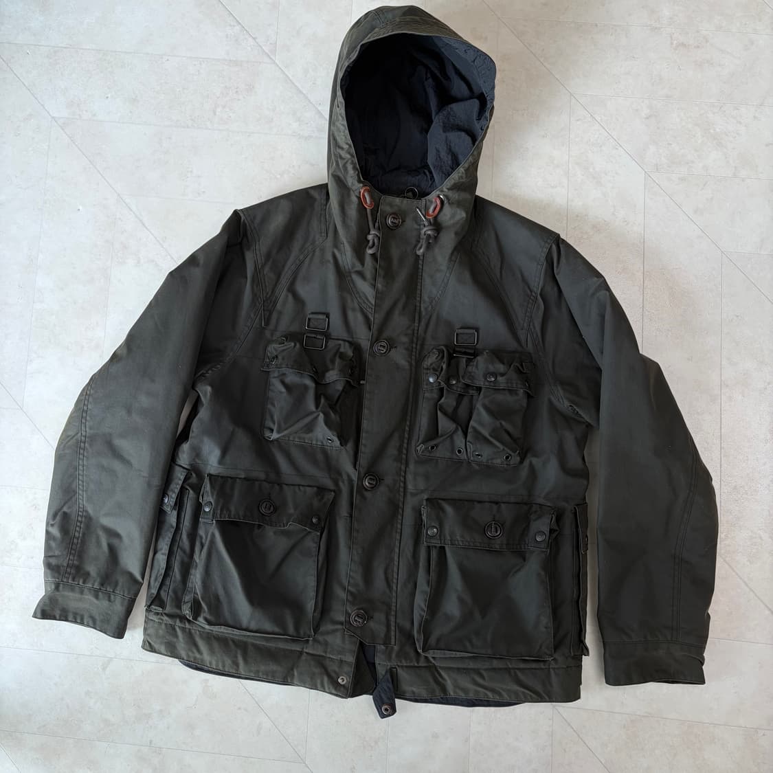 (M)이스트로그 m70 자켓 퀄팅 점퍼 왁스드 올리브 카키 상품이미지1