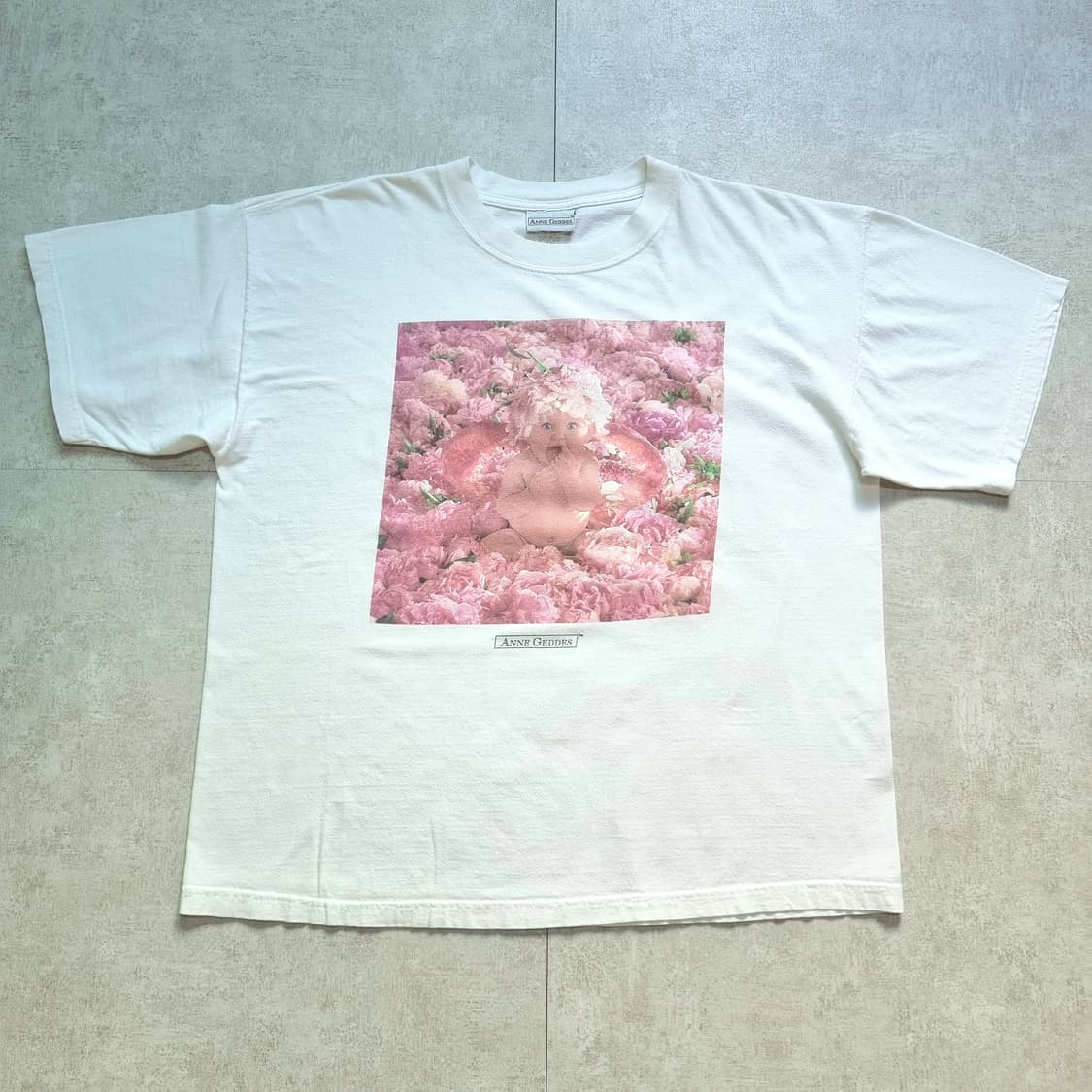 90s USA 그냥 그저 너무나 귀여운 핑크핑키 아가아가쨩 T, XXL 상품이미지2