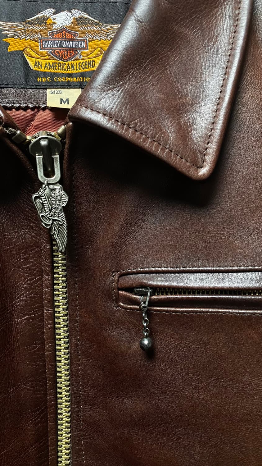 할리데이비슨 카우하이드 라이더 가죽 자켓m 아메카지 에어로레더 rrl 상품이미지3