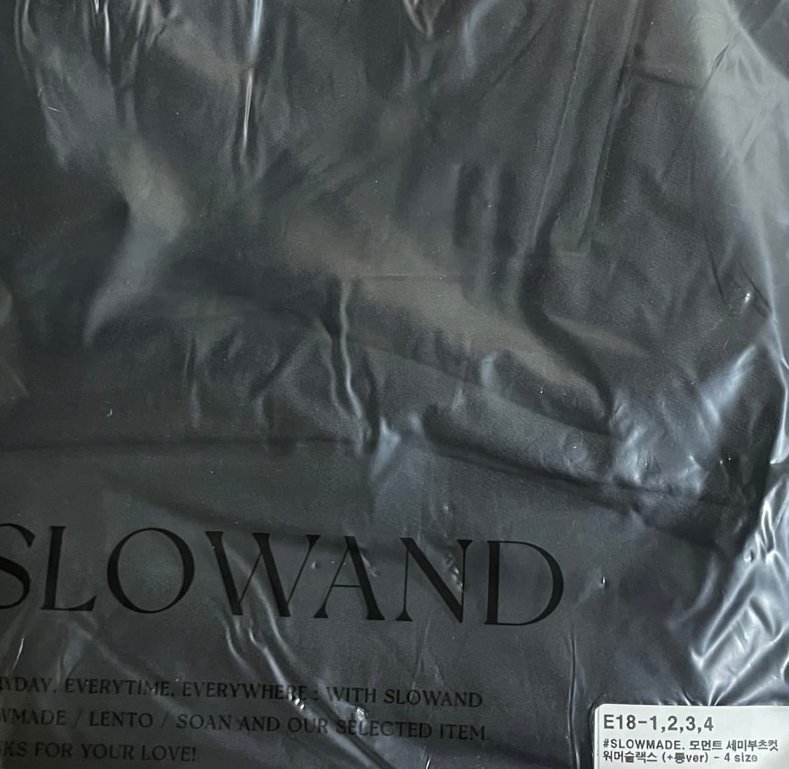 (미개봉, 새상품) 슬로우앤드 모먼트 세미 부츠컷 워머슬랙스 블랙 겨울 상품이미지10