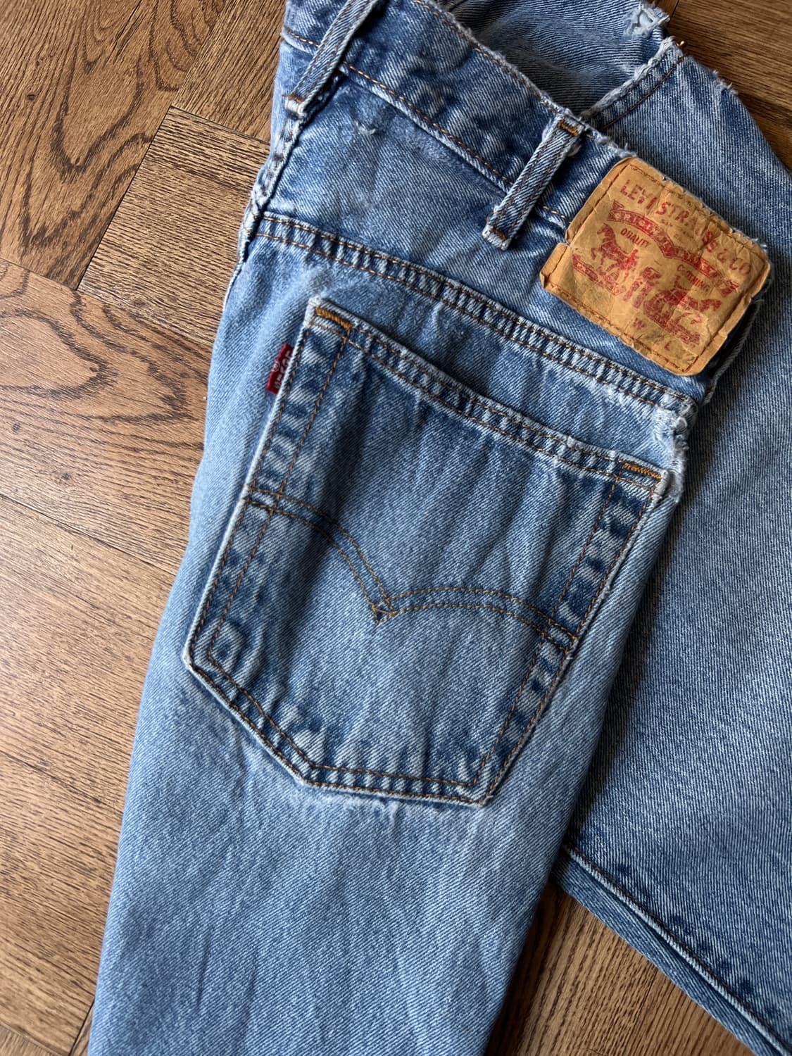 [32]리바이스 517 빈티지 데미지드 플레어핏 데님 팬츠 상품이미지7