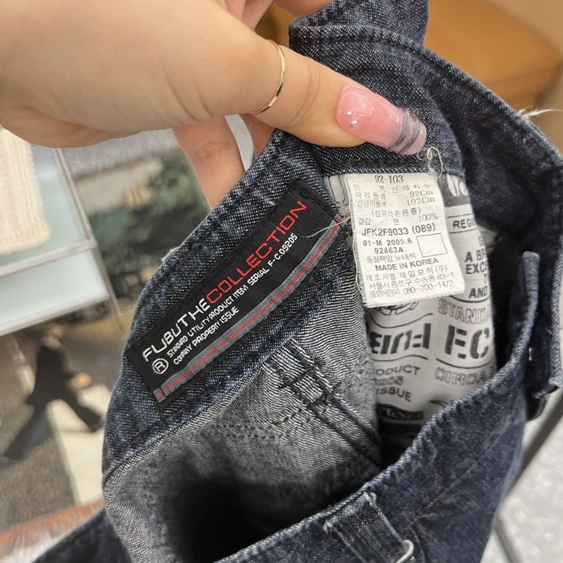 푸부 FUBU 빈티지 캐주얼 스트릿 데님 버뮤다팬츠 37인치 C12243 상품이미지6