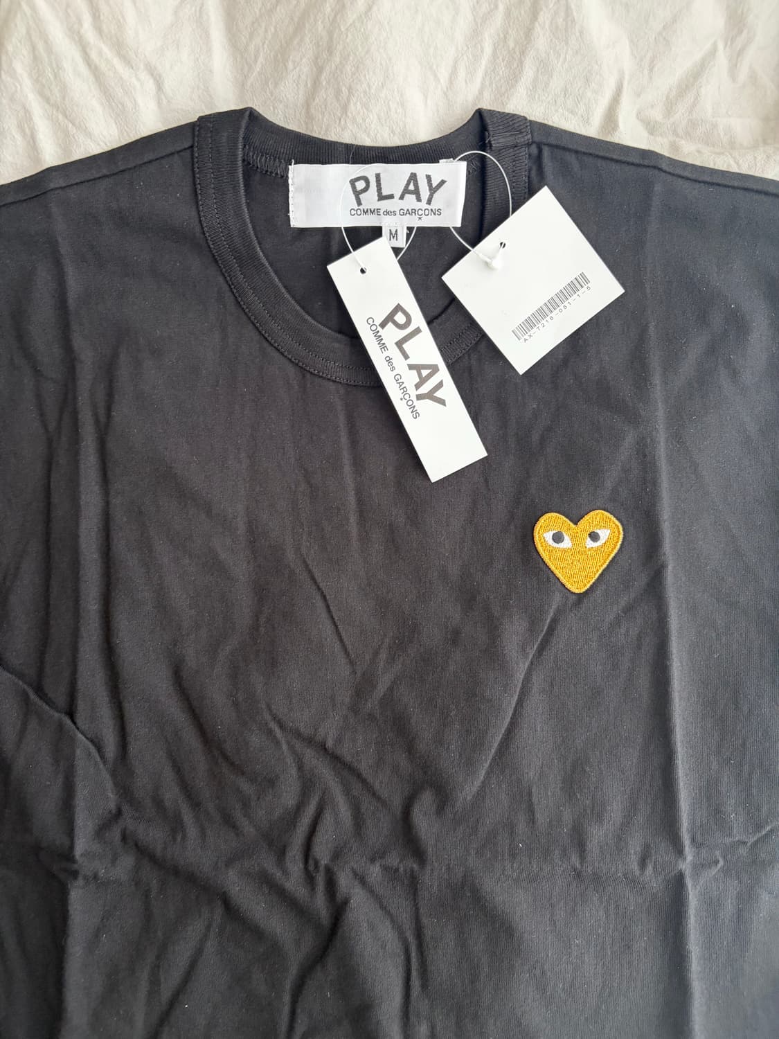 꼼데가르송 / 골드하트와펜 블랙 티셔츠 / m 상품이미지2