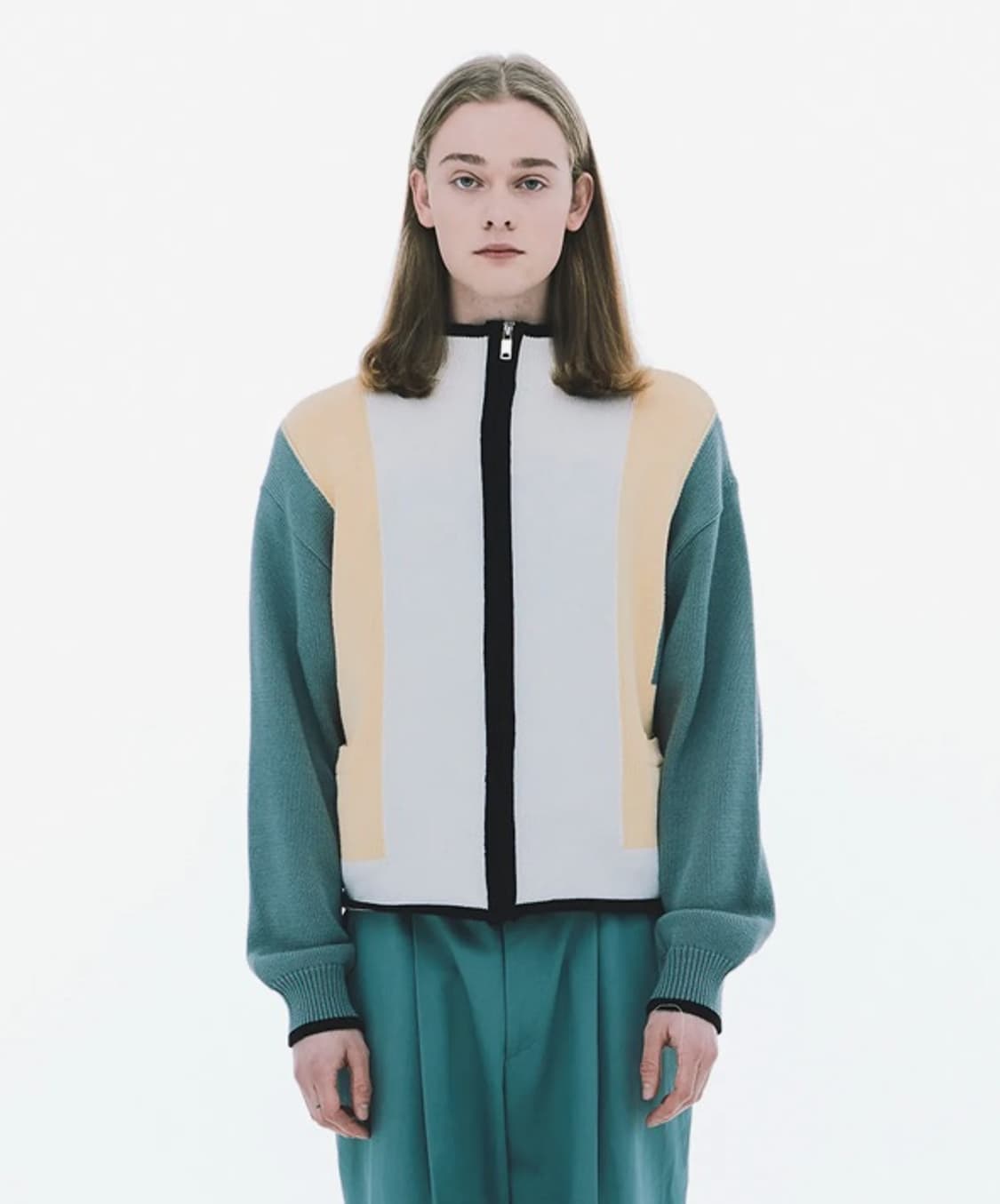 [OS]친다운 니트 집업 SUNSET GARDEN KNIT ZIP 상품이미지1