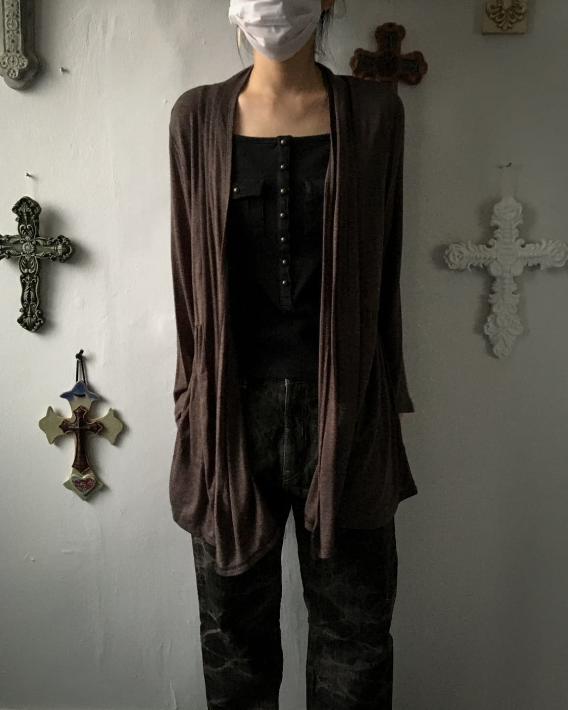 Belted open knit caridgan 상품이미지5