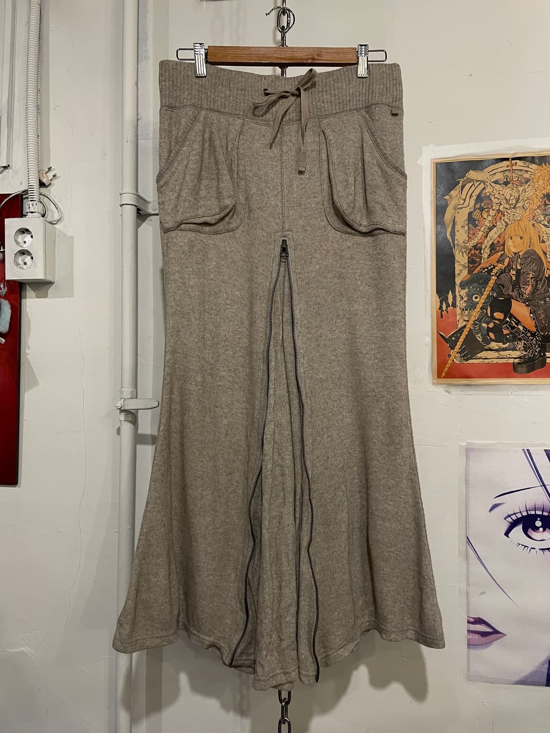 g.o.a 고아 입체포켓 오트밀 지퍼스커트 갸루 y2k 상품이미지3