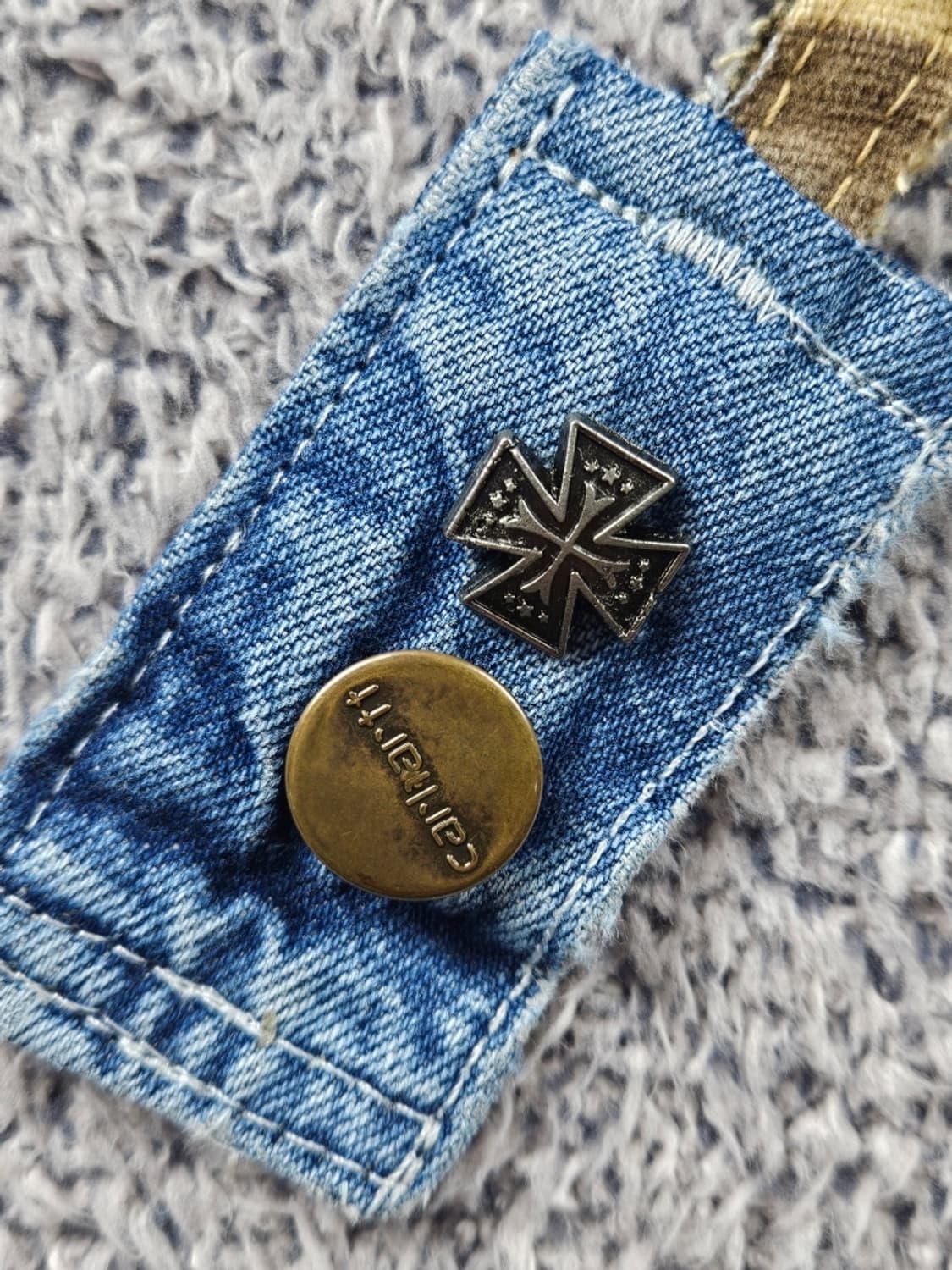 칼하트 버튼 핸드메이드 커스텀 카라비너 키링 ( OS ) / 10894 상품이미지3