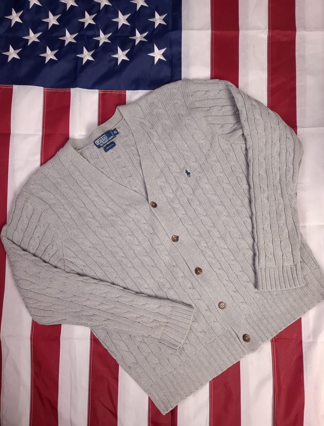특A 오리지날 랄프로렌폴로 코튼 케이블 가디건 상품이미지1