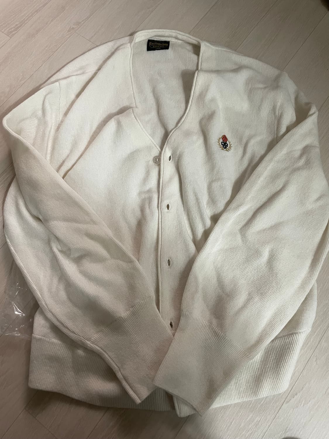 헤리티지플로스 화이트 가디건 L 정말 싸게 팝니다.(풀셋) 상품이미지1