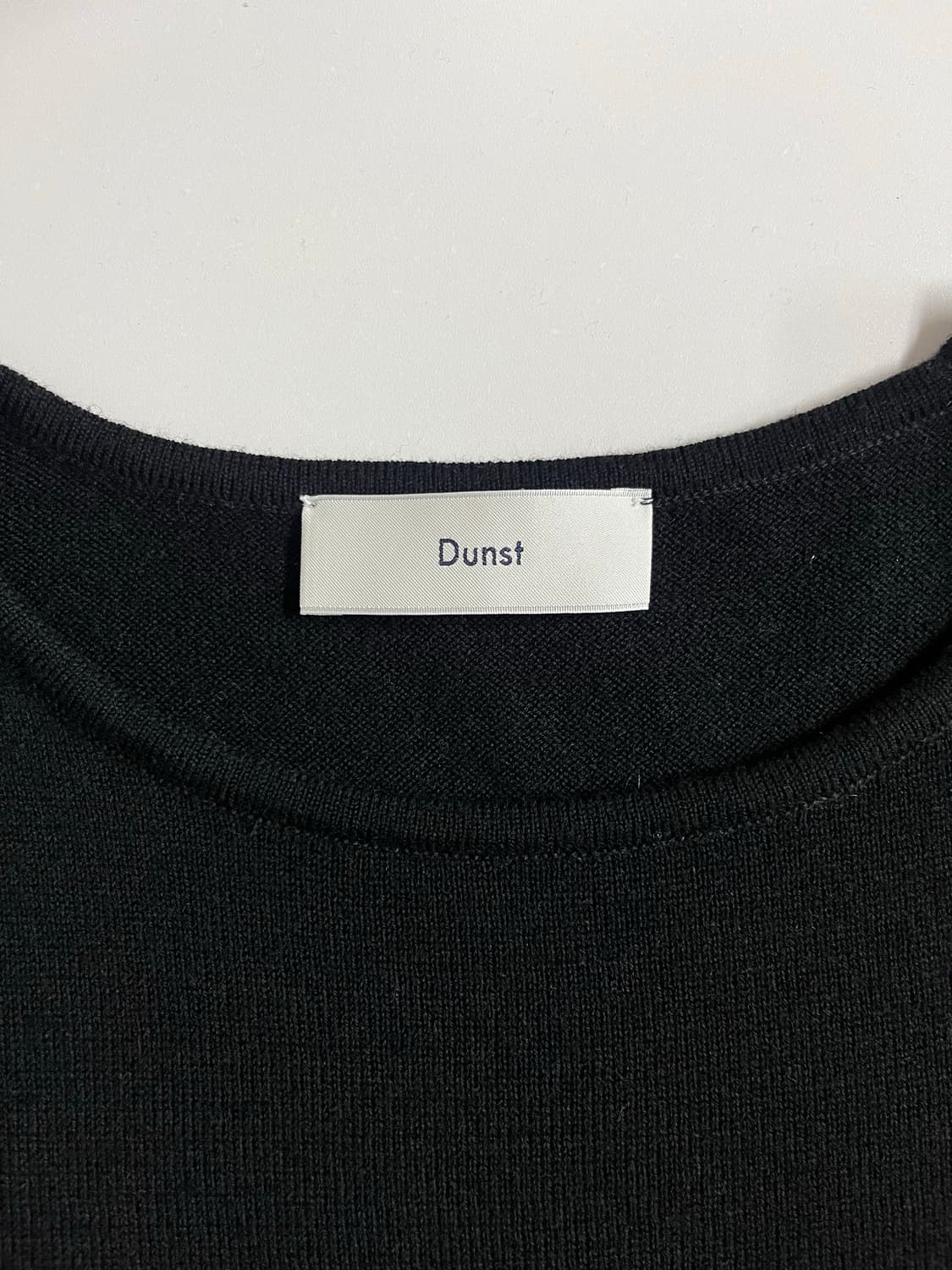 L) 던스트 쁘띠 하프슬리브 반팔 니트 블랙 상품이미지4