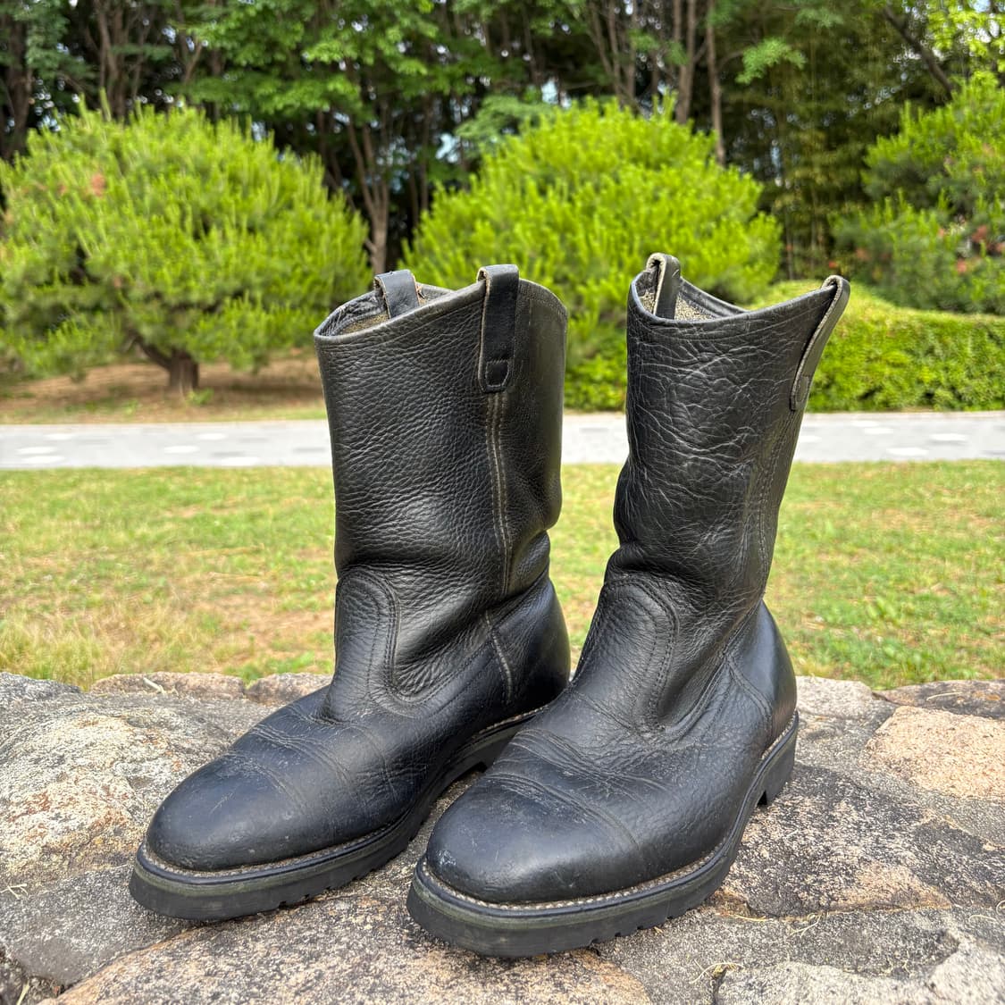 굿이어 Goodyear 블랙 플레인 웨스턴 부츠 상품이미지1