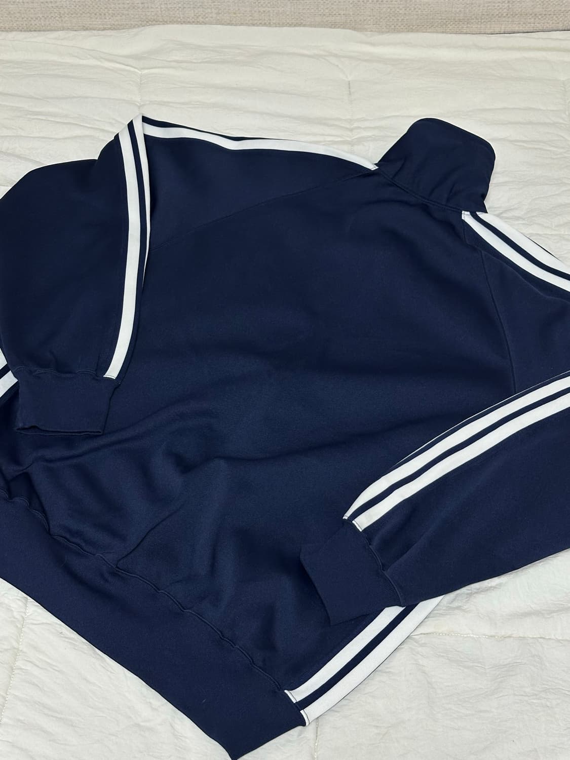 JP 미즈노 네이비 져지 삼선 트랙탑 라지 상품이미지3