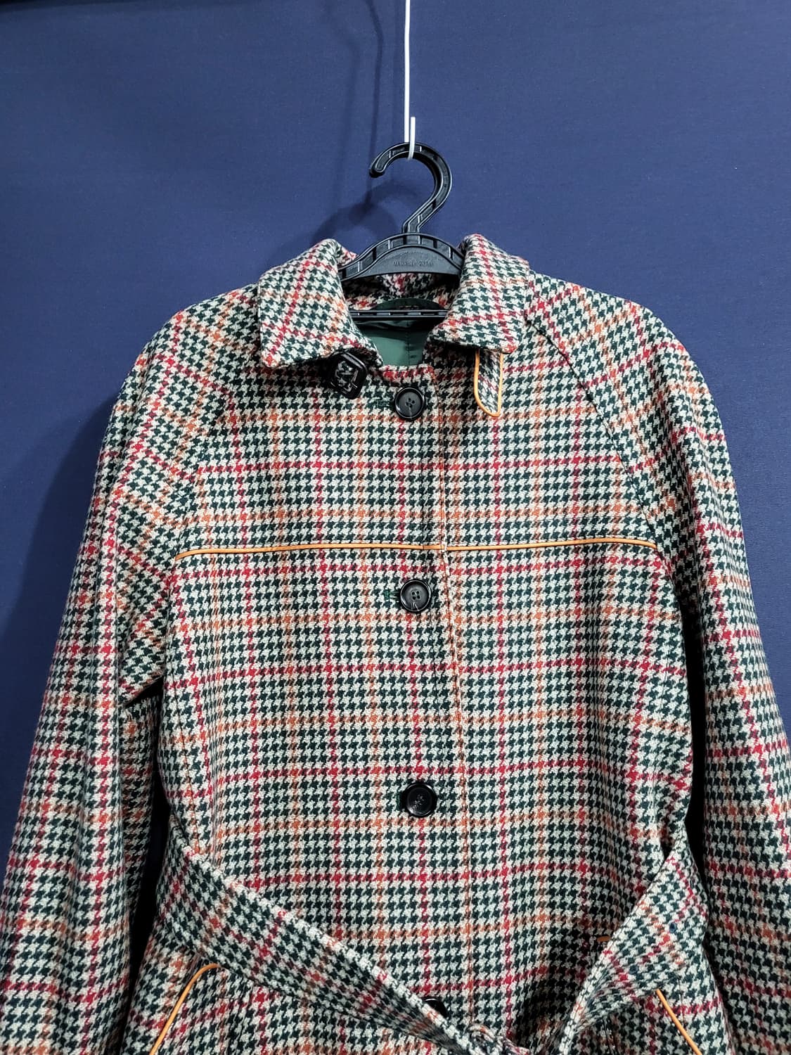 캐시미어 체크 코트 상품이미지3