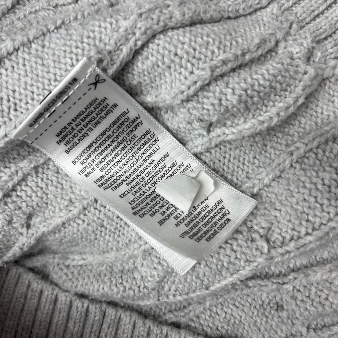 폴로 랄프로렌 네이비포니 백멜란지 꽈배기 니트 XL 상품이미지5