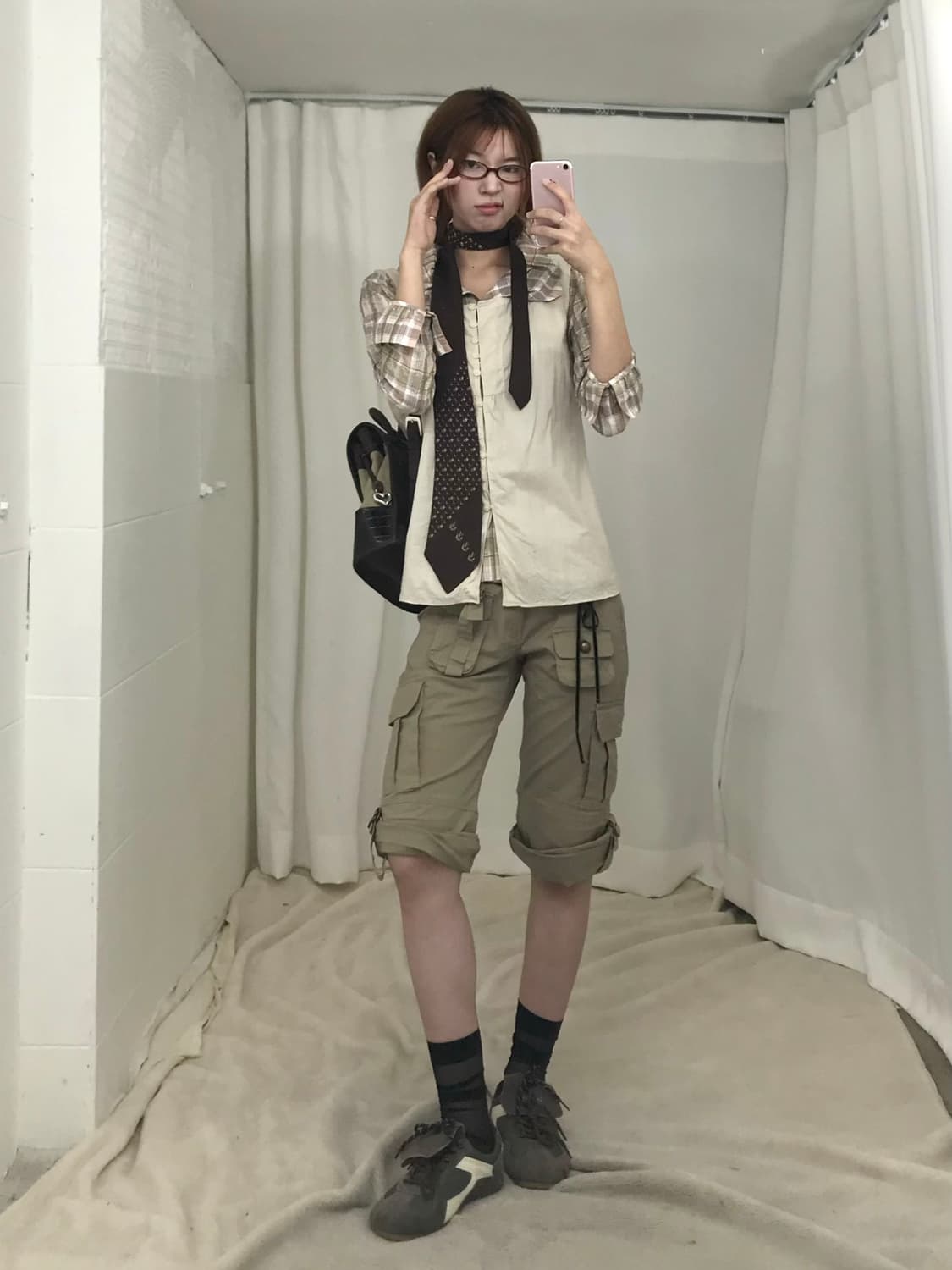 빈티지 베이지 너드 니혼진 코디 세트 상품이미지2