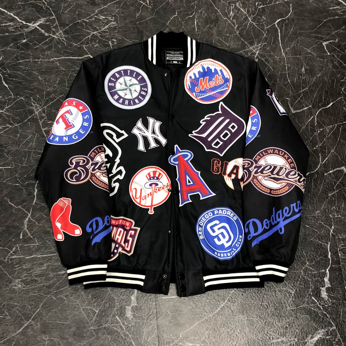 L MLB 올스타즈 봄버 바시티 자켓 상품이미지3