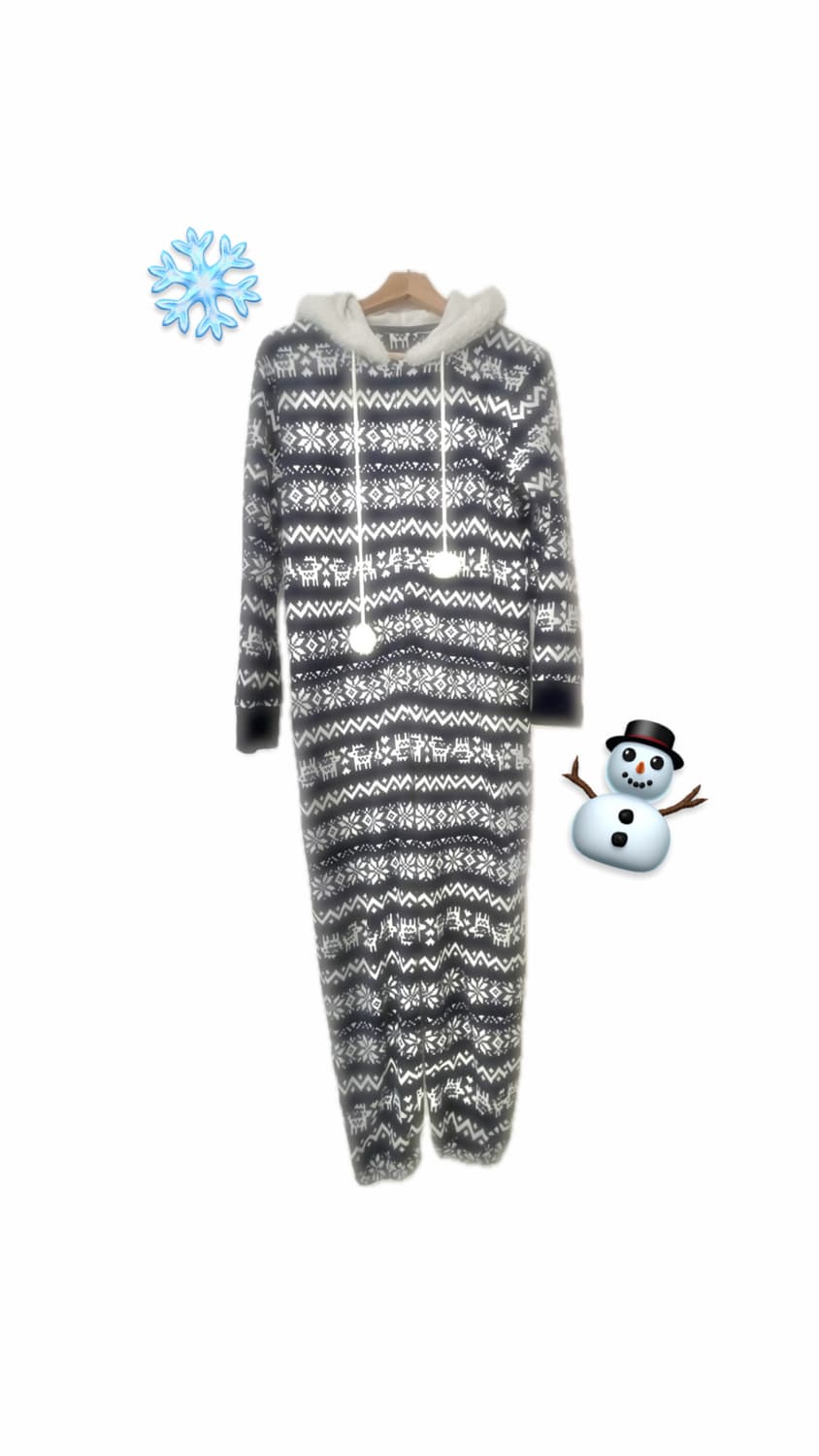 노르딕 패턴 점프수트 파자마 ❄️ 상품이미지1