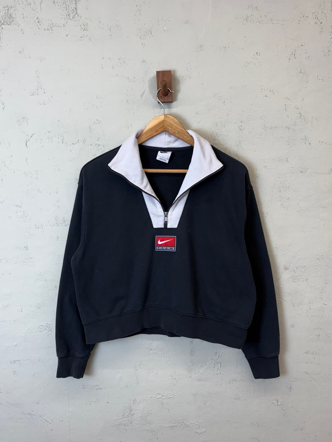 나이키 NSW 팀 플리스 하프집 크롭탑 상품이미지1