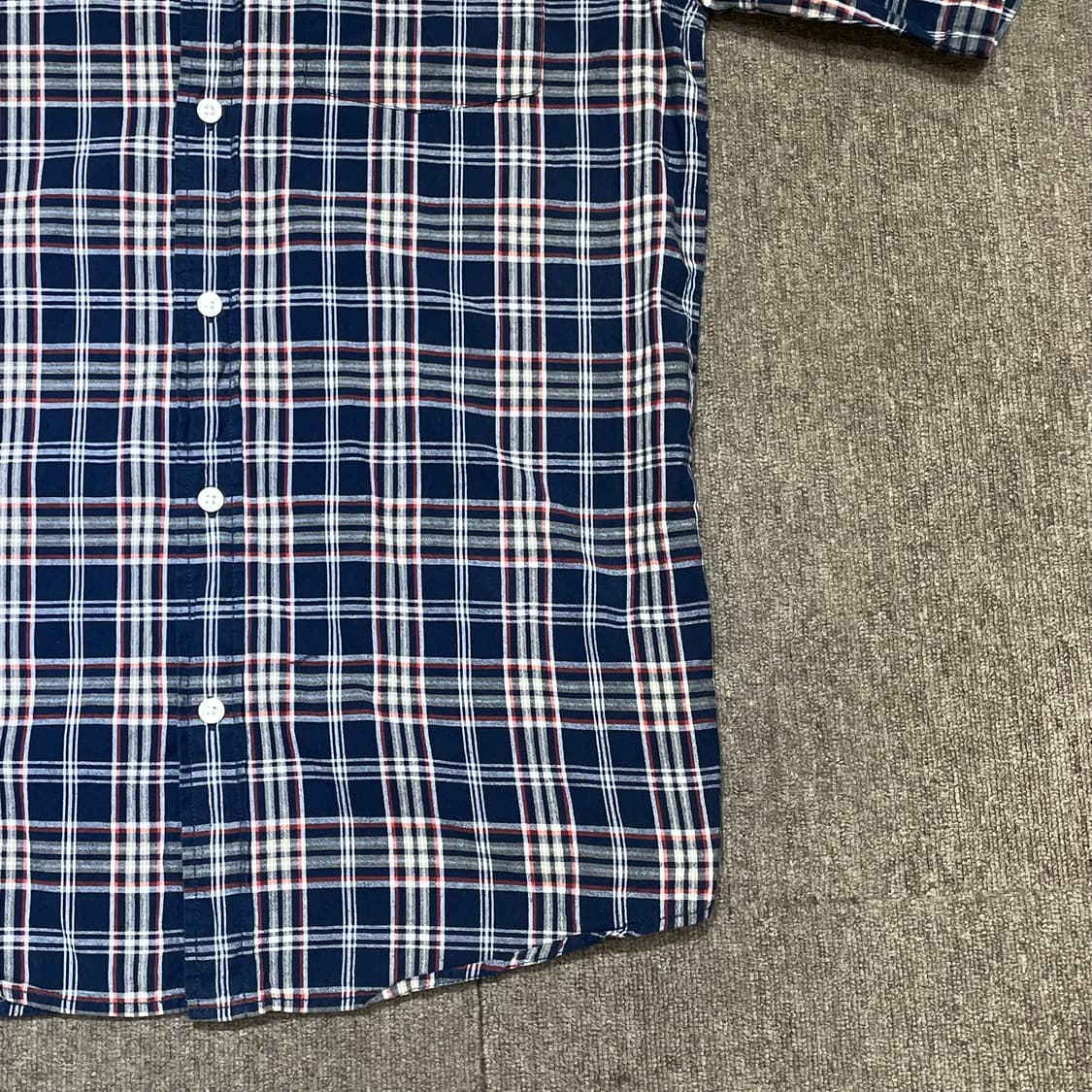 (M) Carhartt 칼하트 체크 반팔 셔츠 상품이미지4