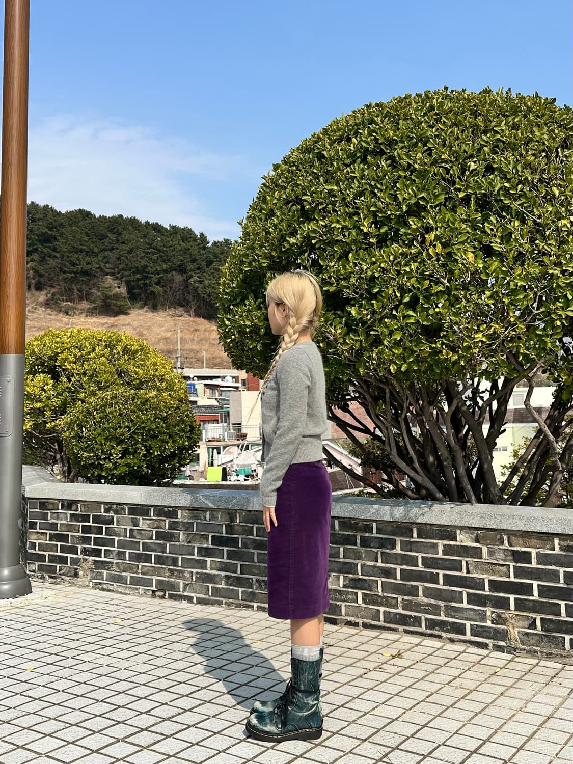 그레이 플라워 자수 가디건 상품이미지2