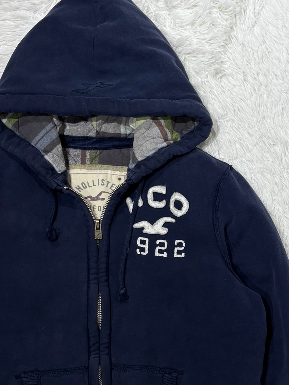 홀리스터 네이비 헤비스웻 후드집업 상품이미지6