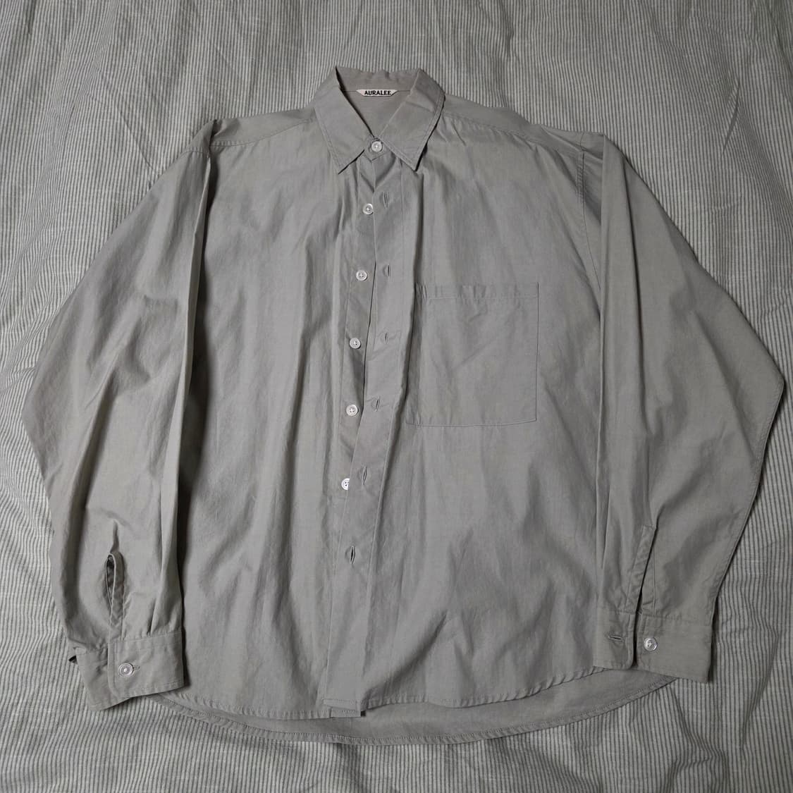 오라리 빅포켓 셔츠 그린 4사이즈 상품이미지1