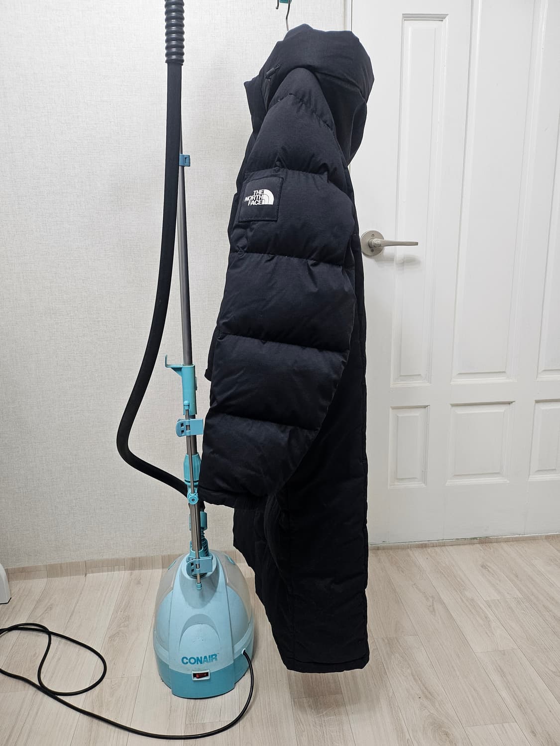 (90~95)S☆우주매물☆노스페이스화이트라벨익스플로링[블랙]구스다운롱패딩 상품이미지7