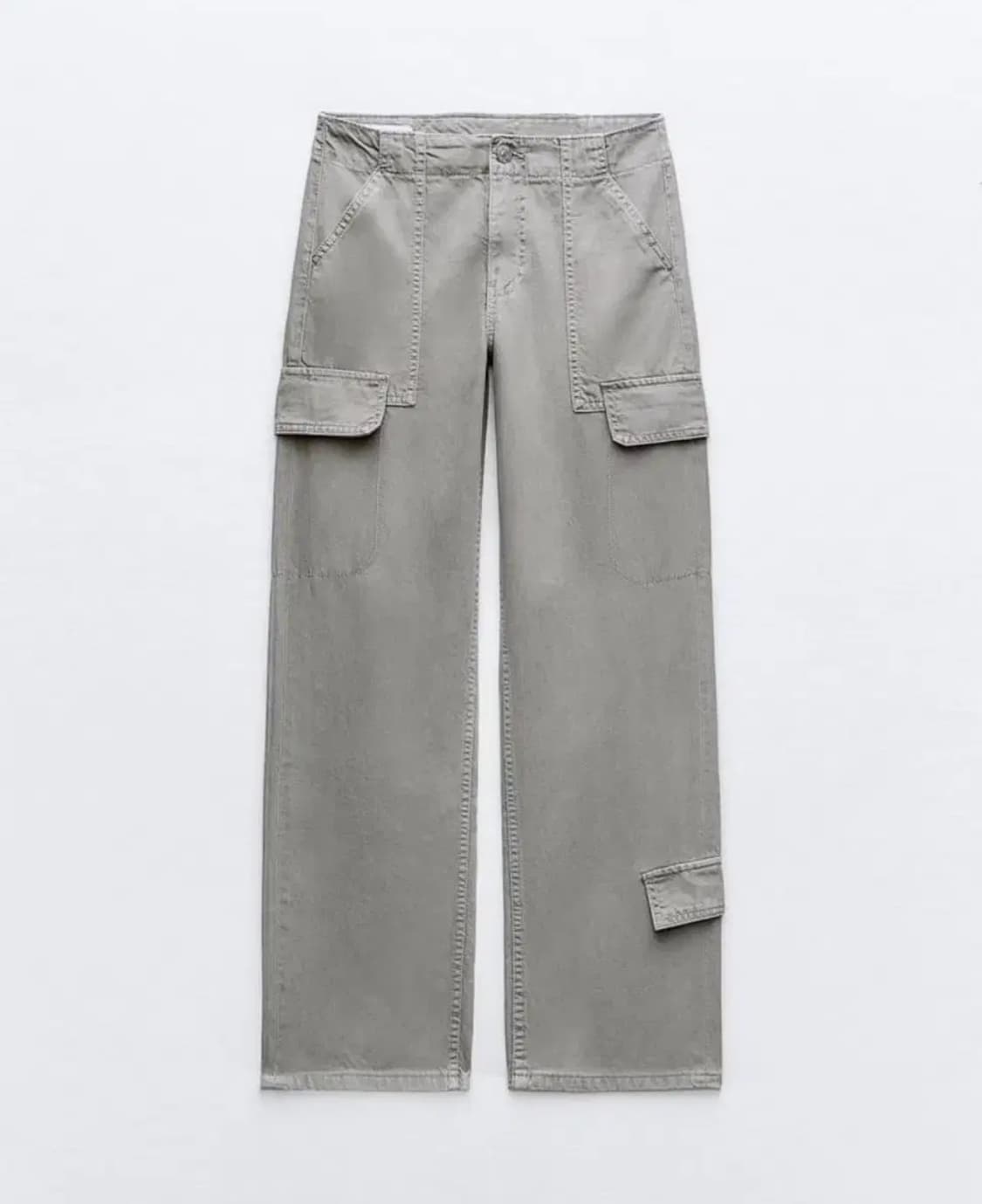 자라 미드라이즈 어드저스터블 탭 카고 팬츠 상품이미지1