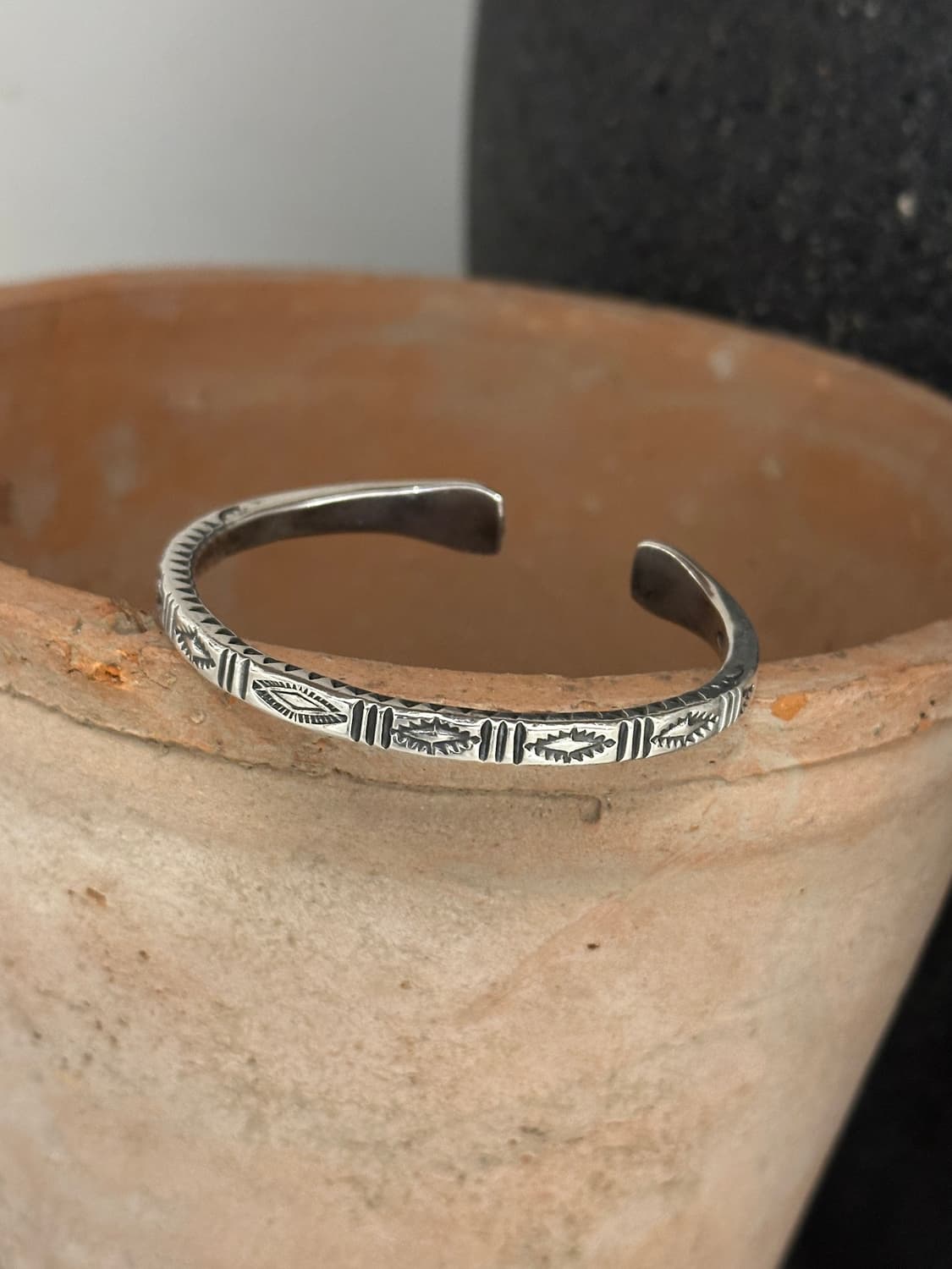 Horizon Stamp 925Silver Bangle 상품이미지1