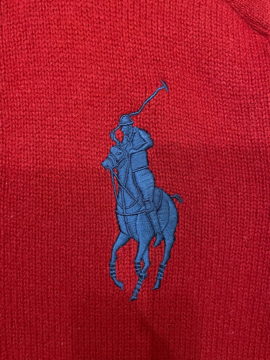 폴로 랄프로렌 빅포니 램스울 집업 자켓 레드 상품이미지5