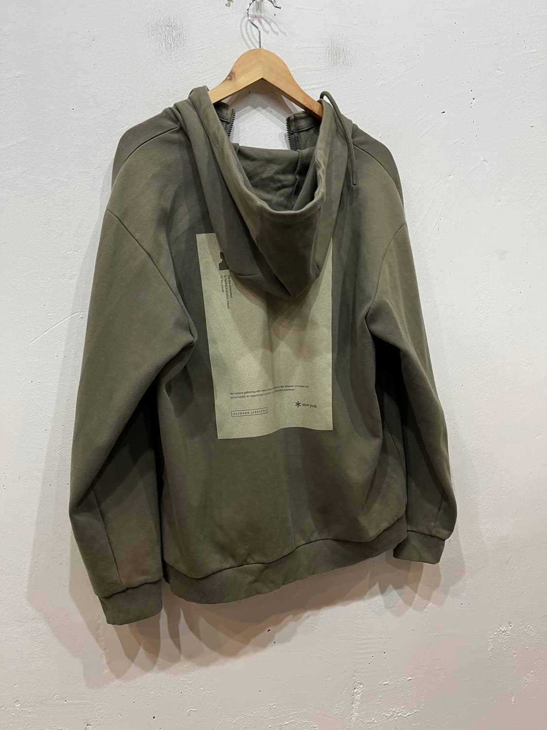 스노우피크 카키 후드집업 XL 상품이미지3