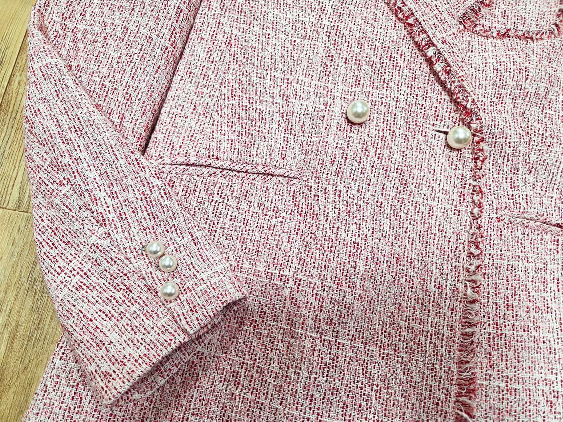 블루페페(BLUPEPE) 진주버튼 트위드자켓 55 새상품 상품이미지4