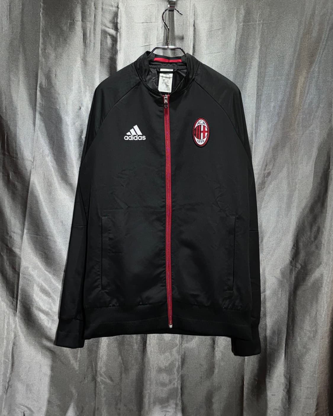 S 아디다스 AC밀란 삼선로고 바람막이 상품이미지2