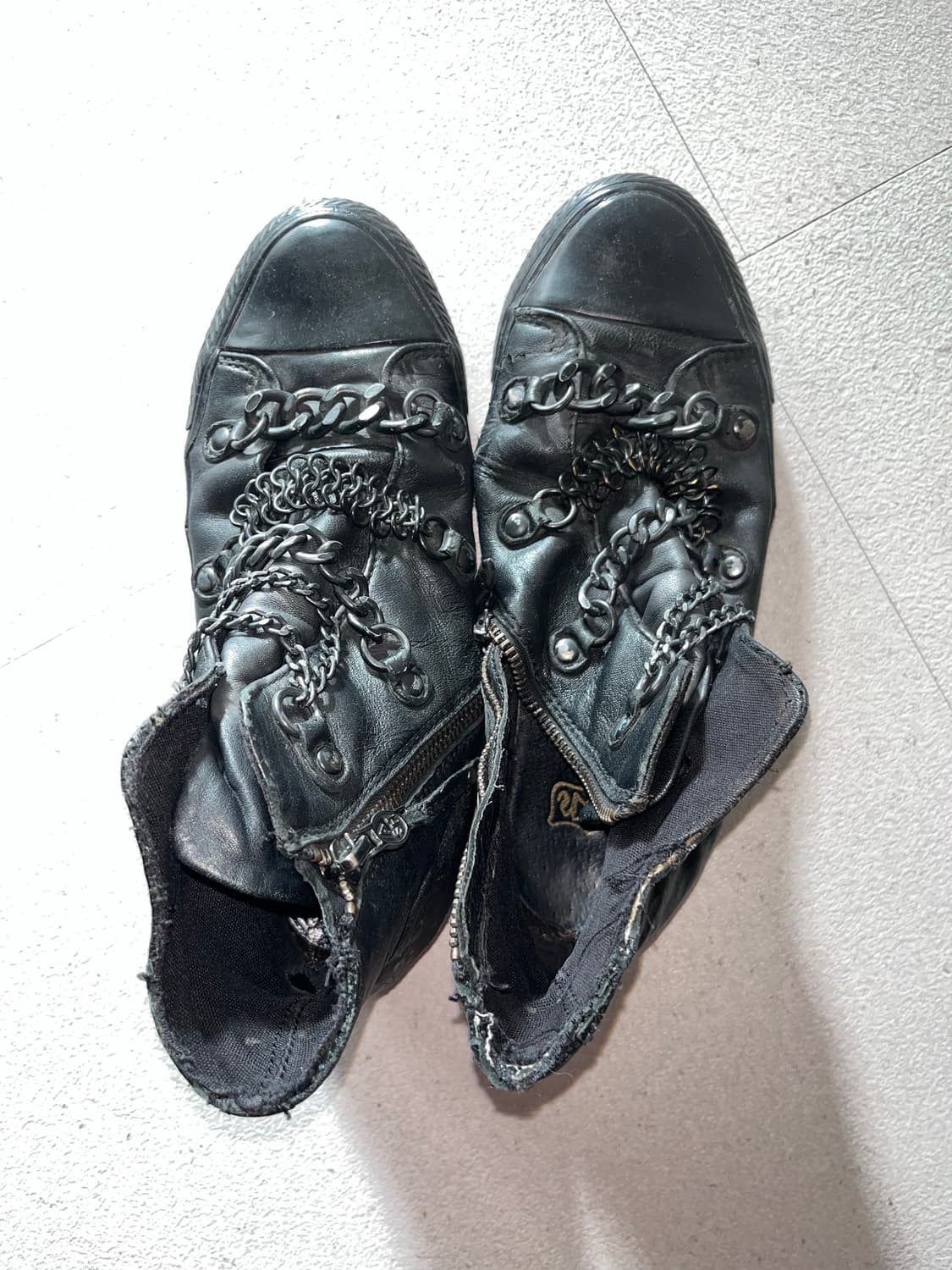 Ash 아쉬 블랙 체인 스니커즈 37 240 상품이미지6