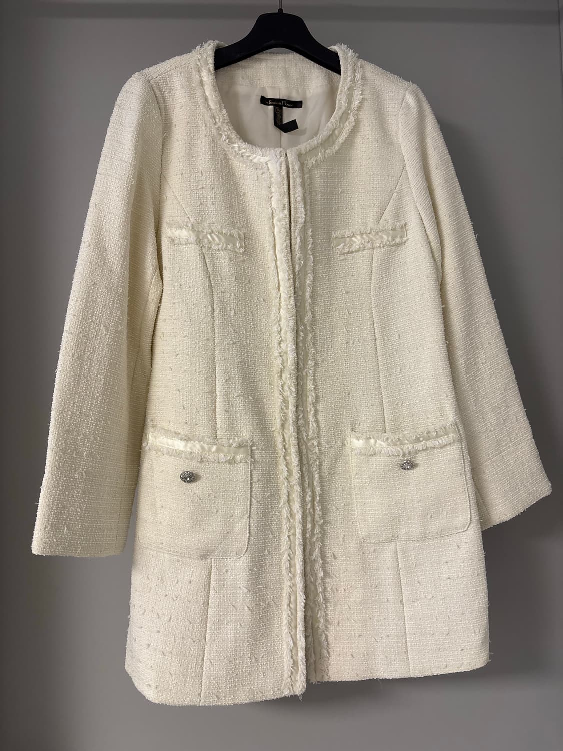 Ivory tweed one-piece jacket   상품이미지1