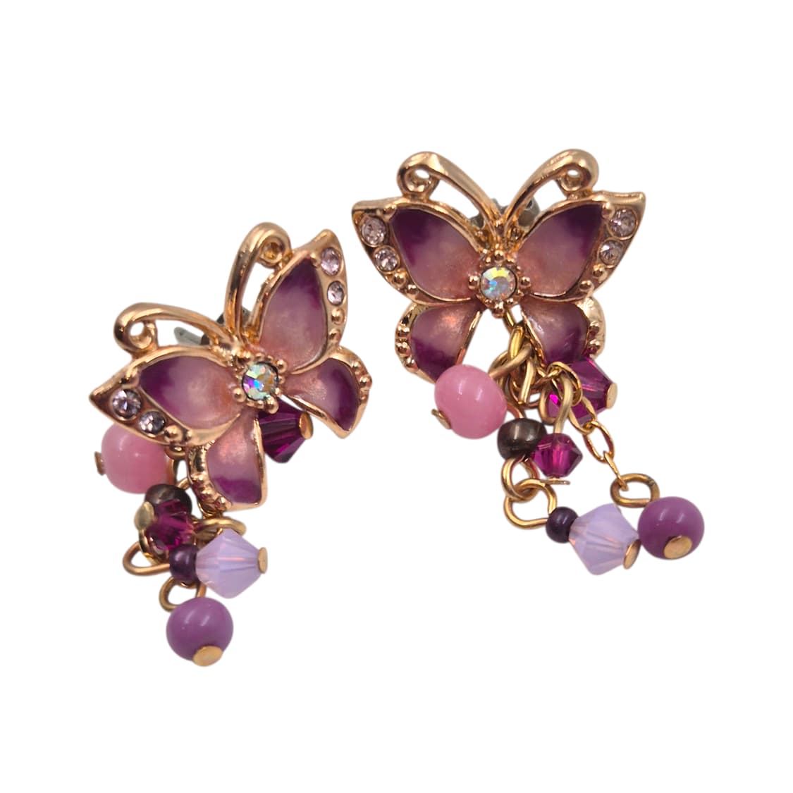 05s 안나수이 퍼플 나비 목걸이&귀걸이 세트 상품이미지4