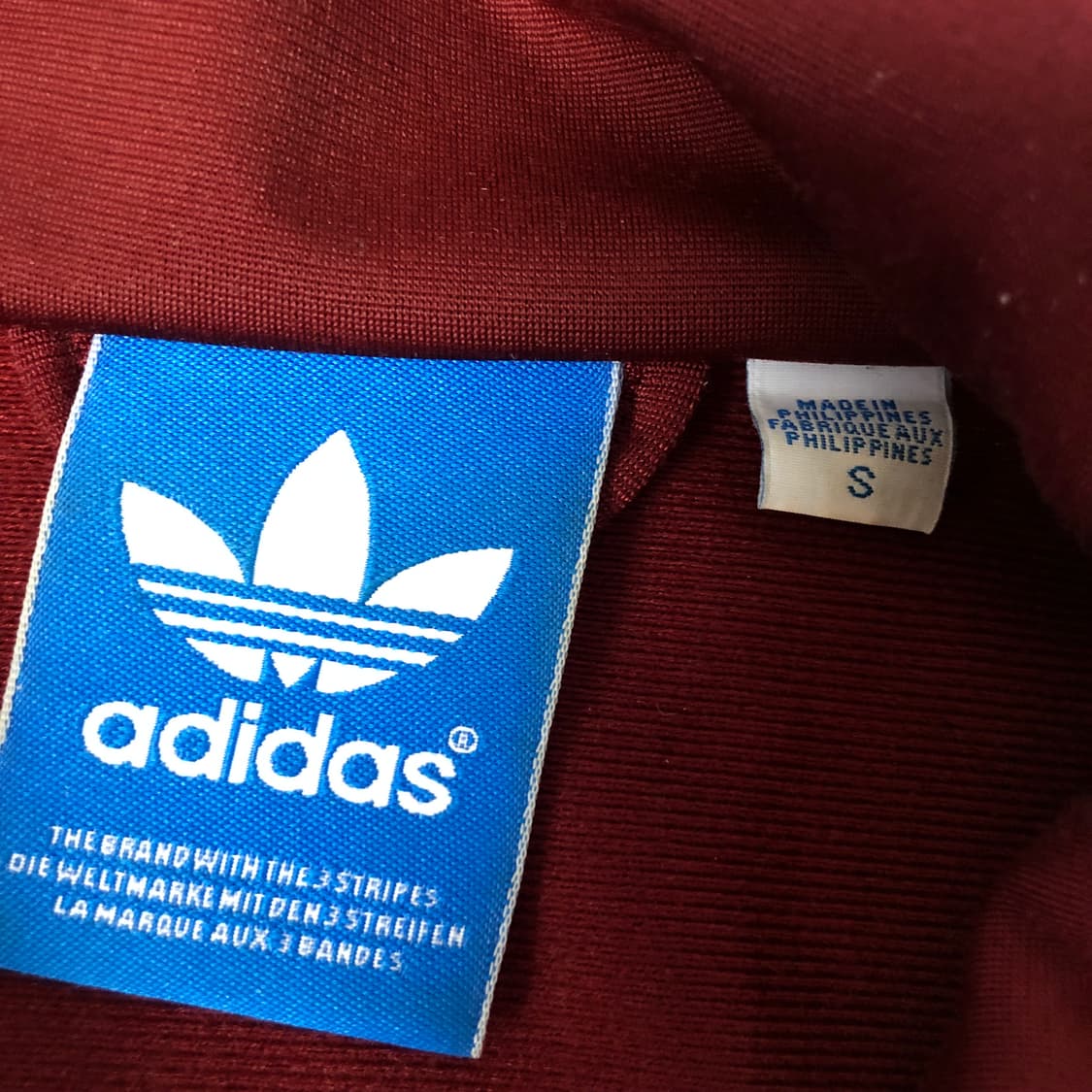 아디다스 파이어버드 버건디 회줄 져지  상품이미지7