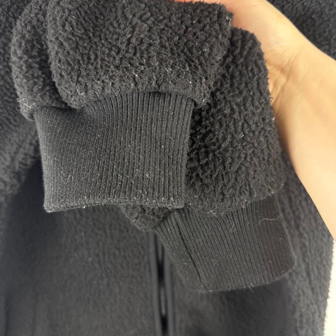 F) 젝시믹스 양털 셰르파 롱 자켓 블랙 상품이미지4