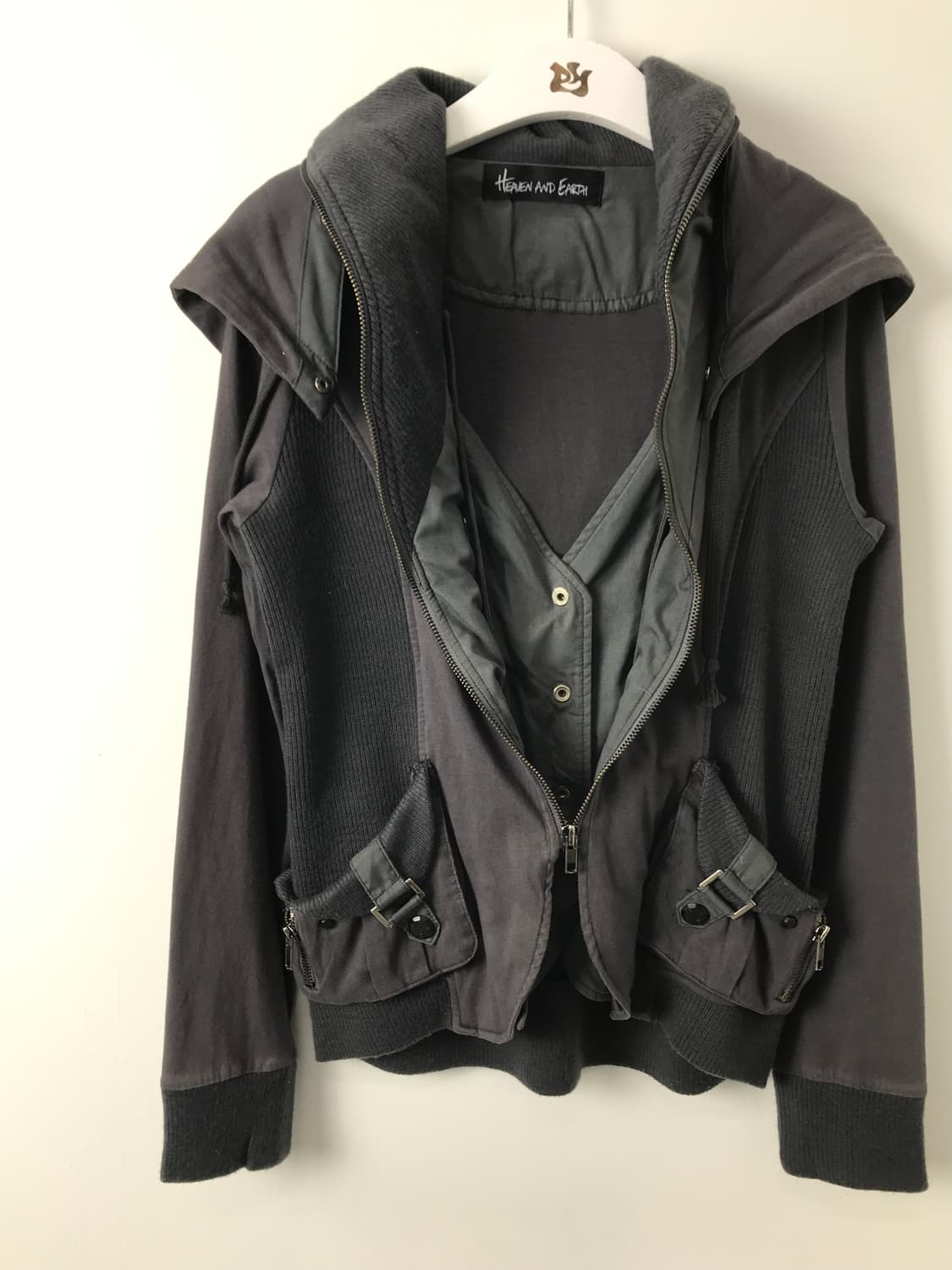 'HEAVEN and Earth' Hooded Layered Jacket 상품이미지10