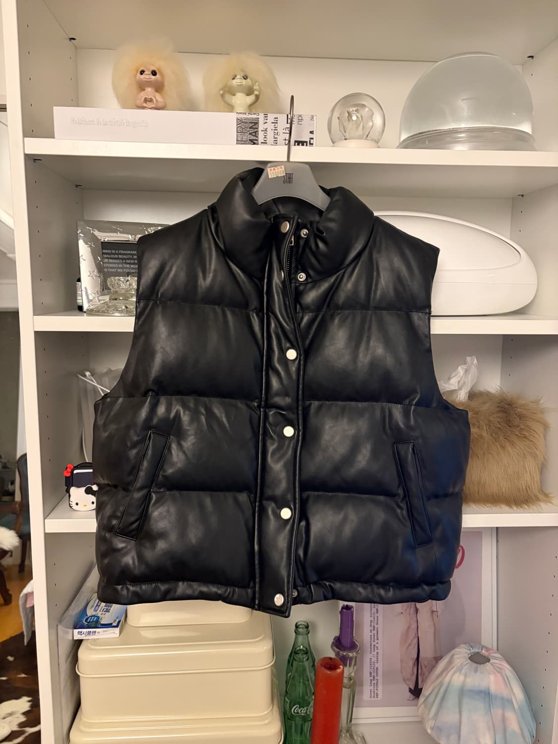 블랙업 레더 조끼 상품이미지1