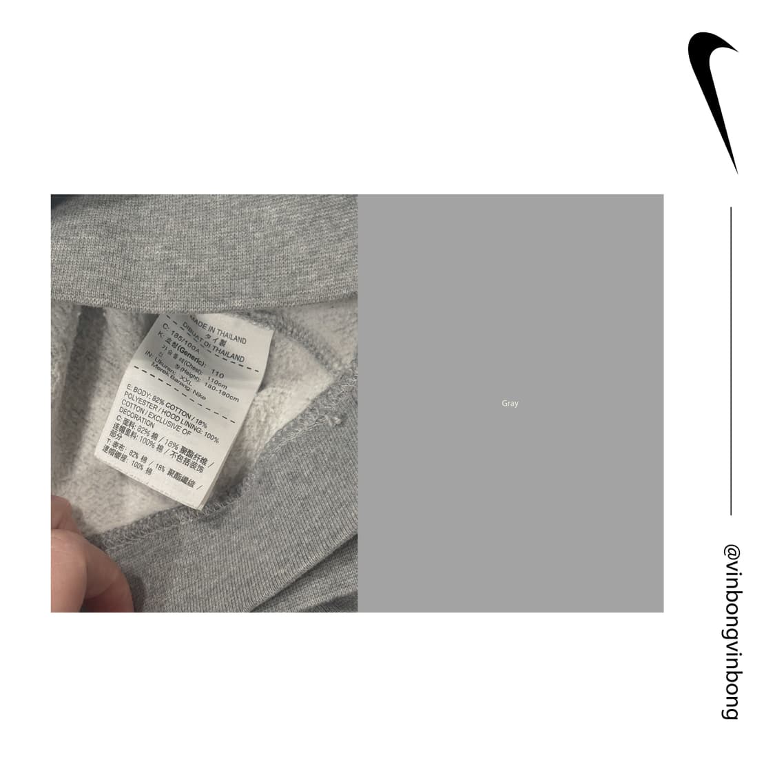 나이키 후드티 (그레이) 상품이미지5