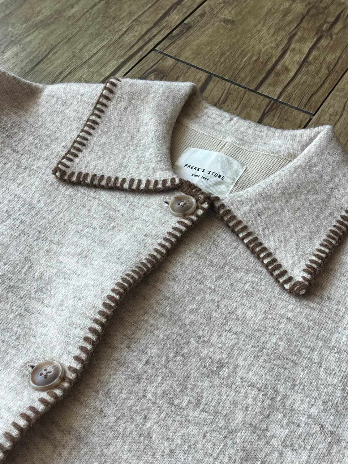 FREAK’S STORE Stitch Oversized Knit JK 상품이미지3