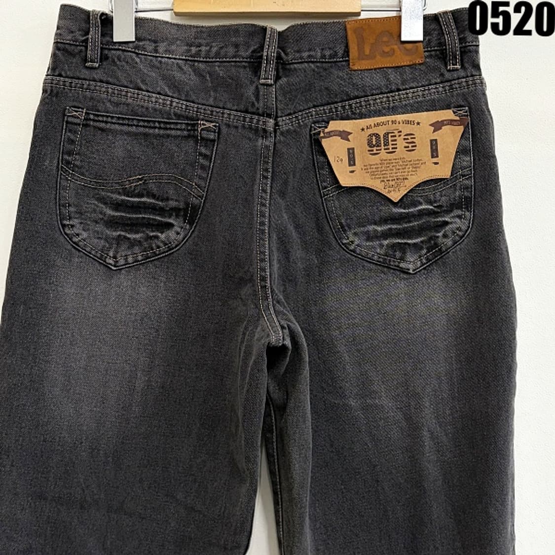 Lee 워싱 블랙 데님 팬츠 84-97 0520 상품이미지10