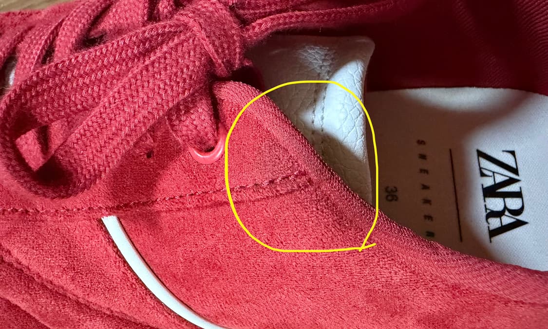 자라 퀼팅 런닝 스니커즈_레드 상품이미지6